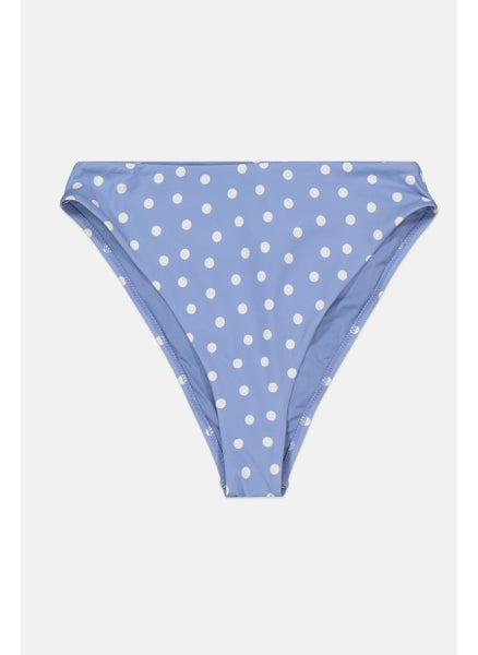 اشتري Women Polka dots Two Piece Bikini Swimwear, Blue/White في الامارات