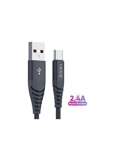 Buy Vidvie Vidvie Type C data cable 2.4 amp - 1.2 meters - black in Egypt