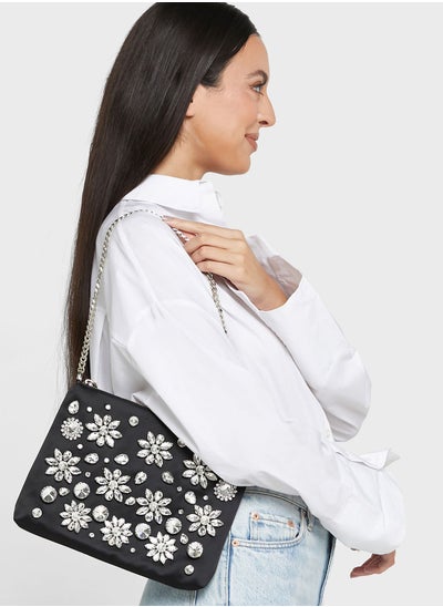 Buy Crystal Embellished Shoulder Bag in UAE