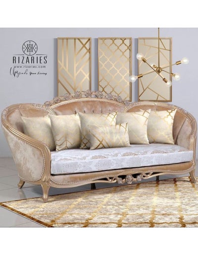 Buy Beige Gold Throw Pillow Set of 6 in UAE