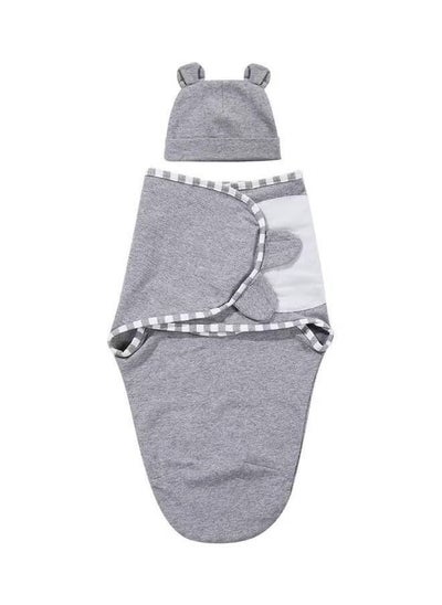 اشتري ORiTi 2-Piece Newborn Baby's Swaddling and Hat Set في الامارات