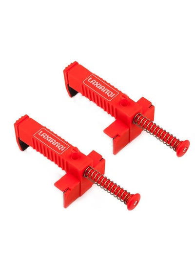 Buy 2-Piece Building Construction Clamps Brick Liner Set Red/Silver in UAE