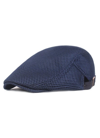 اشتري Mesh Flat Cap Berets Breathable  Adjustable Blue في الامارات