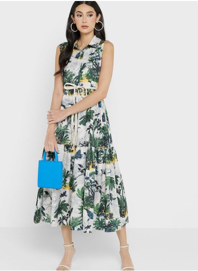 Buy Tropical Print Dress in UAE