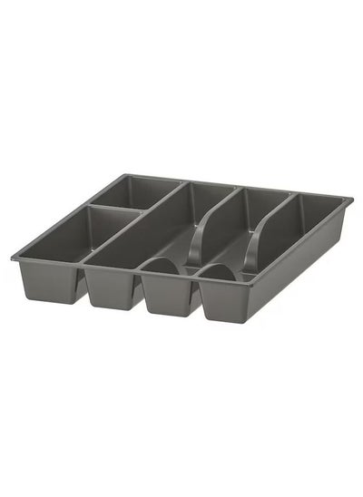 Buy Plastic Cutlery tray Grey 31x26 cm in UAE