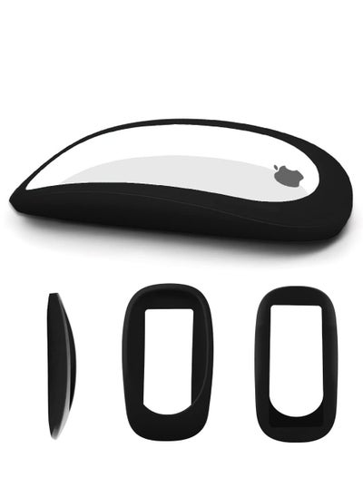 Buy Apple Magic Mouse 1/2 Cover Silicone Protective Skin for Magic Mouse - Magic Mouse Protector - Magic Mouse Accessories (Black) in UAE