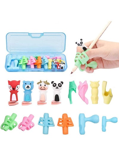 Buy 15-Piece Pencil Grips for Kids Handwriting Multicolour in UAE