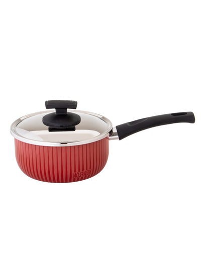 اشتري Newflon Casserole Pot With Steel Lid Size 18 cm في السعودية