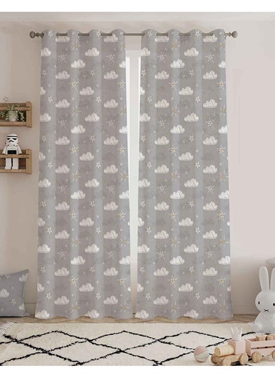 Buy Ready-Made Printed Curtain ( Two Pieces Grommet) 275x270x275 in Egypt