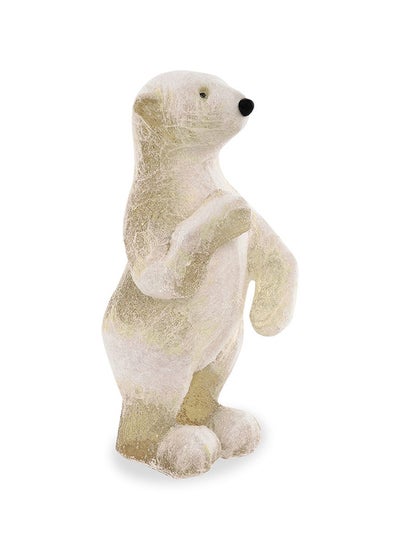 Buy Polar Bear Figurine with Light, Beige - 51 cm in UAE