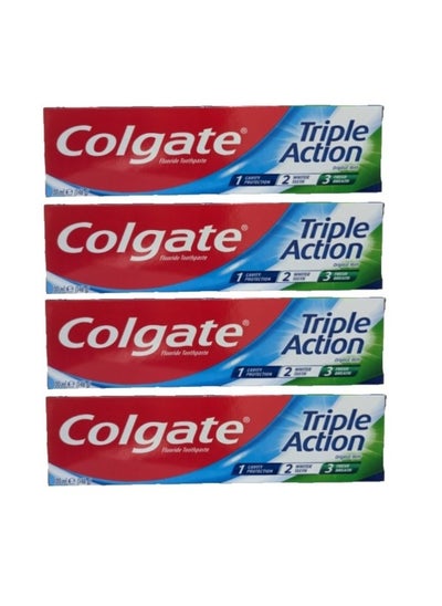 Buy ‎Colgate Triple Action Toothpaste 100ml pack of 4 in UAE