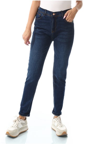 Buy Women's navy blue lycra skinny jeans in Egypt