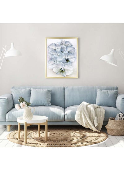 Buy Gallery Light Blue Flowers Framed Art in UAE