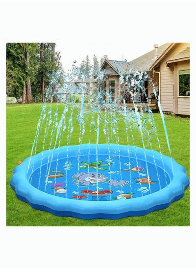 Buy Kids Sprinkler Mat - Child Water Play Mat Sprinkle Wading Pool Portable Inflatable Toys Summer Outdoor Games Garden Activities in UAE