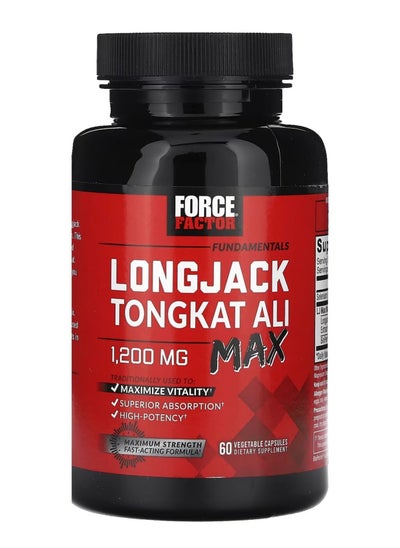 Buy LongJack Tongkat Ali Max 1,200 mg Maximum Strength - 60 Vegetable Capsules in Saudi Arabia