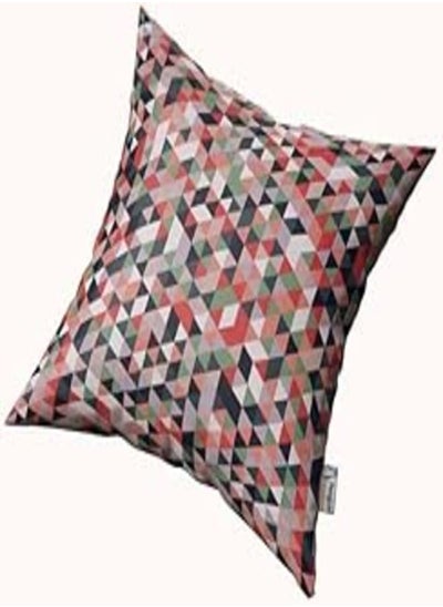 اشتري Decorative Pillow Plush - 50 * 50 - Red * Green Triangles في مصر