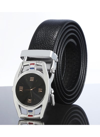 اشتري 125CM Creative Casual Versatile Wear Resistant Leather Automatic Buckle Belt في الامارات