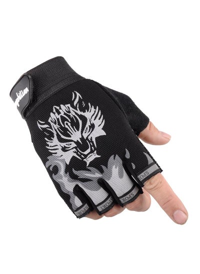 Buy Outdoor sports gloves suitable for cycling fitness black one size in Saudi Arabia