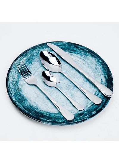 اشتري Zoya 19-Piece Cutlery Set - Sleek Silver Stainless Steel Flatware في الامارات