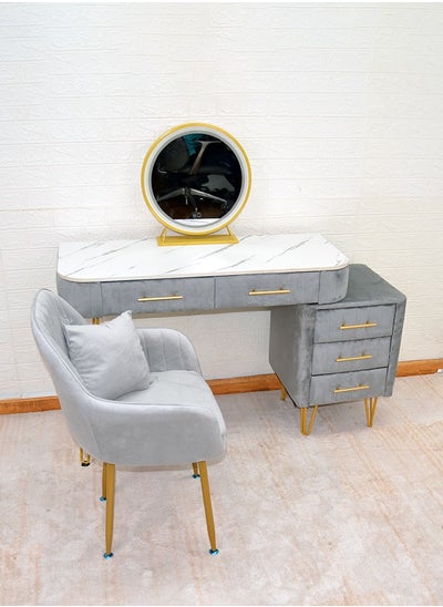 Buy Makeup Dressing Table LED Mirror With Storage Cabinet in UAE