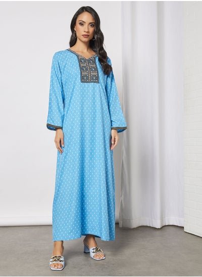 Buy Printed Jalabiya In Cotton in UAE