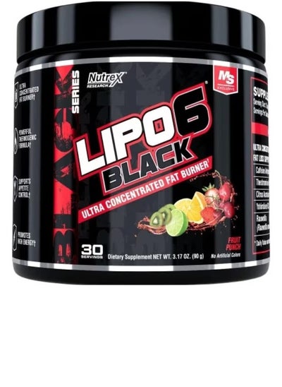 Buy Lipo 6 Black Ultra Concentrated Fruit Punch powder 90 GM in Saudi Arabia