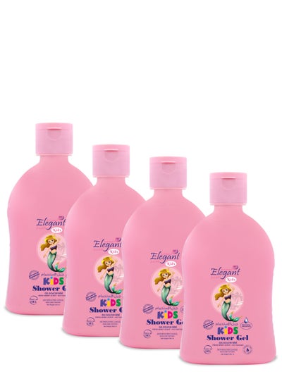 Buy Elegant Kids Shower Gel for Girls 500ml Pack of 4 in UAE