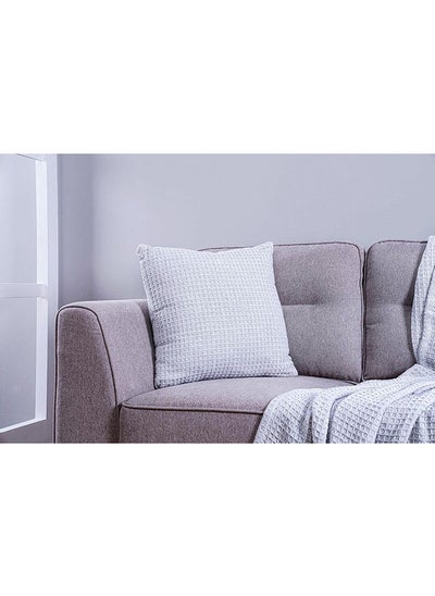 Buy Leno Waffle Filled Cushion 45x45Cm   Grey in UAE