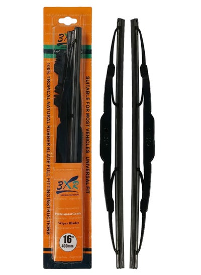 اشتري Car Wiper Blades 16" 400mm Professional Grade 2 Pcs Set Universal Car Wiper Blades في السعودية