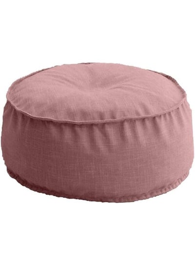Buy Linen Round Ottomans Floor Cushion 70X40 Pink Am.102060400195Pen in Saudi Arabia