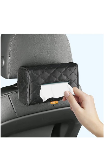 اشتري Car Tissue Box Sun Visor Tissue Box Car Visor Tissue Box Pu Leather Car Rear Seat Tissue Box في الامارات