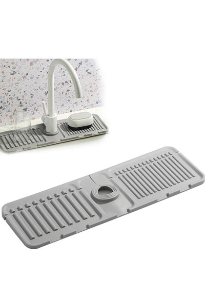 Buy Faucet Mat for Kitchen Sink, 2024 New Kitchen Sink Splash Guard Silicone Draining Mat Fast Drying Stone Sink Tray, Sink Protectors Sink Faucet Mat Splash Guard for Kitchen Bathroom Sink Area (1PCS) in Saudi Arabia