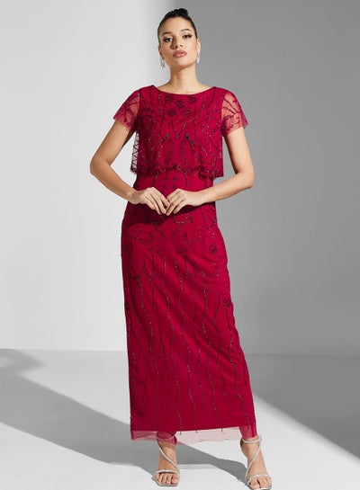Buy Floral Lace Detail Dress in UAE