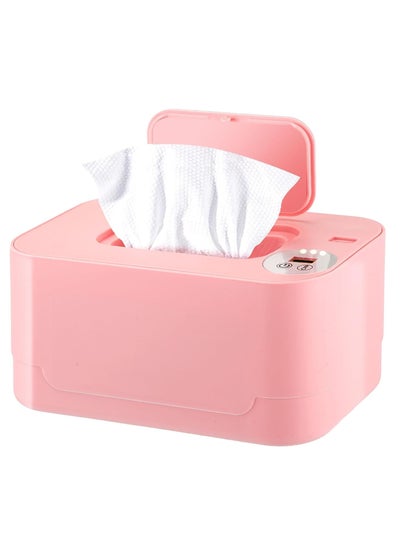 Buy Wipes Warmer, Wipes Warmer with Temperature Adjustment, Digital Display, Uniform Heating, Mute, Large Capacity, USB Baby Wet Wipes Warmer with Light in Saudi Arabia