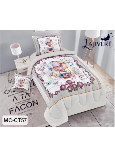 Buy Comforter set for children's summer bed, heavy filling, excellent soft texture, 4 pieces in Saudi Arabia