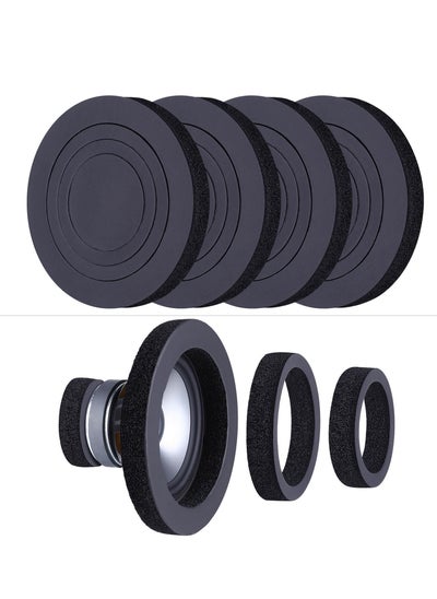 Buy 6.5" Foam Speaker Enhancer, 4Pcs Self Adhesive Speaker Fast Rings, 6.5" Speaker Baffle, Universal High Rebound Sponge Bass Blocker Kit for Car Door Speaker Foam Rings in UAE