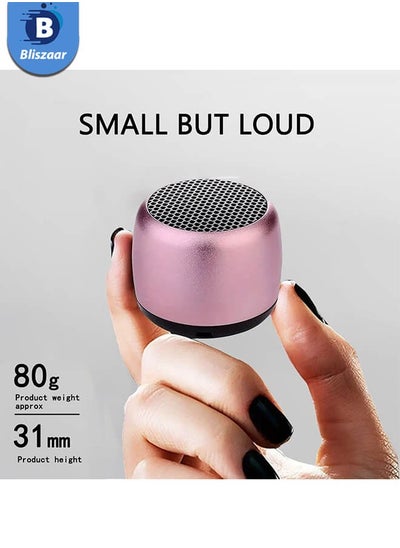 Buy Wireless Mini Speaker ,Outdoor Portable Mini Audio,Small and  Wireless Bluetooth Connect with Phone/PC/Laptop,Photo Selfie Button Answer Phone Calls,Cute Tiny Speaker,Pink in Saudi Arabia