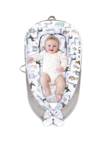 Buy Soft Breathable Newborn Crib Portable Adjustable Baby Crib Bassinet Snuggle Bed Suitable 0-12 Months in Saudi Arabia