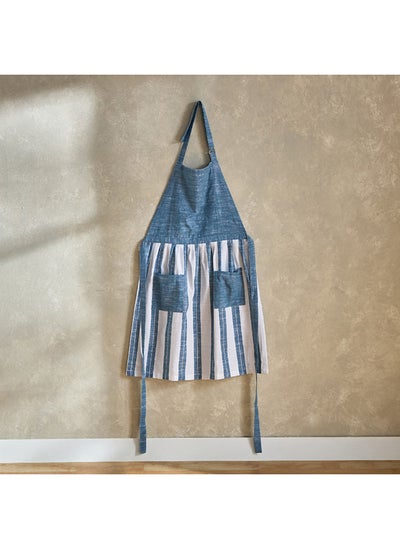 Buy Home Box Harley Cotton Azure Apron 90 x 60 cm in UAE