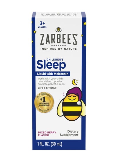 Buy Childrens Sleep Liquid with Melatonin For Children 3 Years + Natural Mixed Berry 30 ml in Saudi Arabia