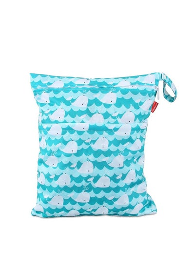 Buy Cloth Diaper Wet Dry Bag With Handle For Swimsuit Pumping Parts Wet Clothes And More Ideal For Travel Exercise Daycare Swimming Reusable And Waterresistant (Mediumcute Whale) in UAE