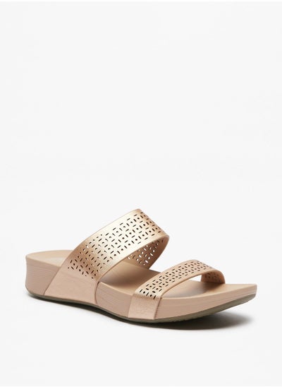 اشتري Cutwork Detail Slip On Sandals في السعودية