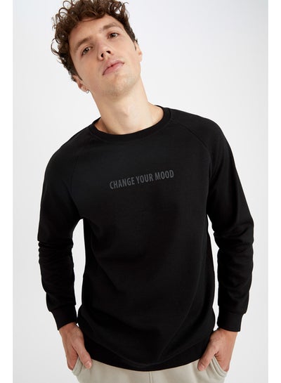 Buy Man Standart Fit Crew Neck Knitted Sweat Shirt in Egypt