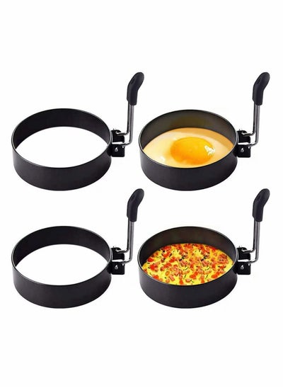 Buy Egg Ring, 4 Pack Round Breakfast Household Mold Tool Cooking, Cooker Rings For Frying Shaping Cooking Eggs, Maker Molds in Saudi Arabia