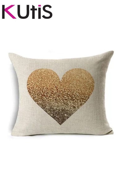 Buy Modern Home Painted Linen Pillow Case in UAE