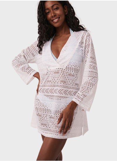 Buy Long Sleeve Lace Detail Swimwear in UAE