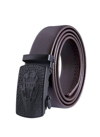 اشتري 120CM Creative Casual Versatile Wear Resistant Leather Automatic Buckle Belt في الامارات