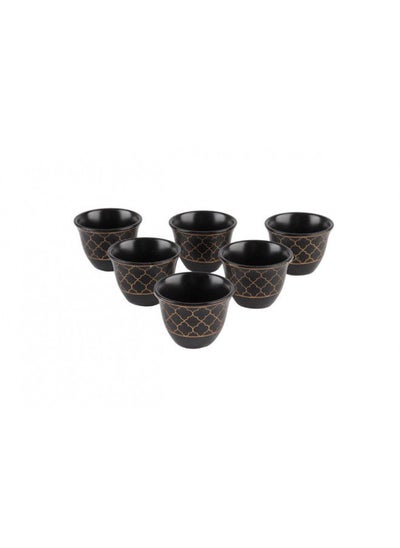 Buy 6 Pcs Ceramic Arabic Coffee Cups Set in Saudi Arabia