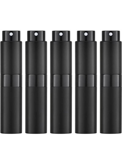 Buy travel cologne bottle, 5PCS 8ml Travel Perfume Atomizer Refillable, Mini Cologne Spray Bottle Empty, Small Aftershave Sprayer for Liquid Dispenser (Black) in Saudi Arabia