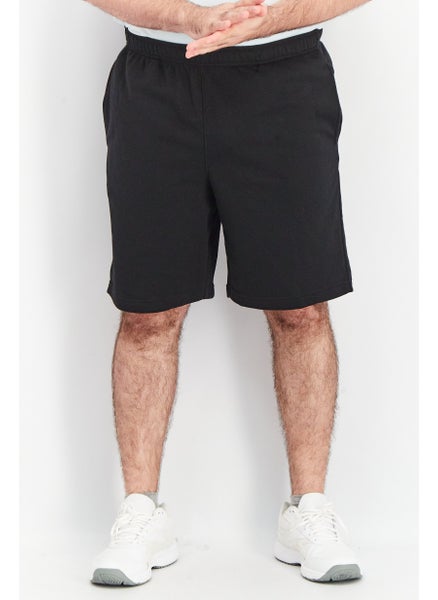 Buy Men Plain Drawstring Basic Short, Black in Saudi Arabia